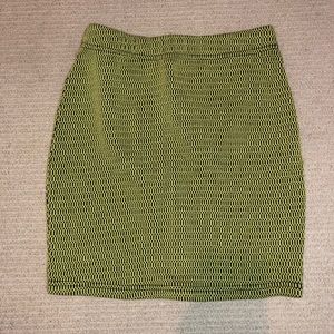 Forever 21 Lime Green & Black mini skirt